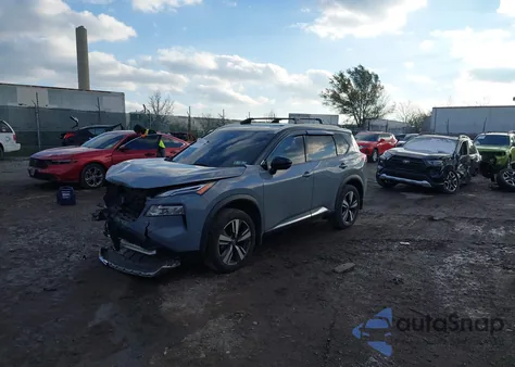 2021 Nissan Rogue Platinum Intelligent Awd из США, поврежденный, VIN JN8AT3DD8MW300239